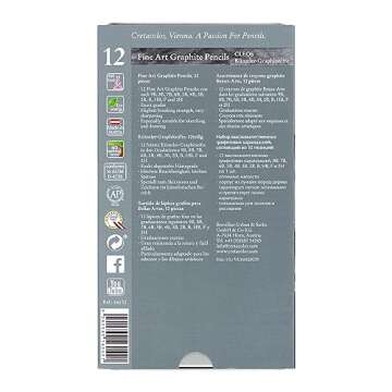 CRETACOLOR Fine Art Graphite Set, 12 Count (Pack of 1)