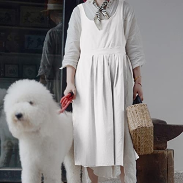 losofar Vintage Pleated Apron for Women - Elegant and Functional