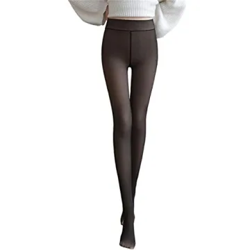 MODNTOGA Fake Translucent Warm Pantyhose Leggings Slim Stretchy Opaque Soft Tights for Winter Outdoo...
