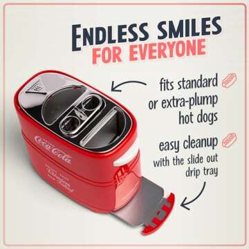 Nostalgia Coca-Cola Hot Dog Toaster for Perfect BBQs