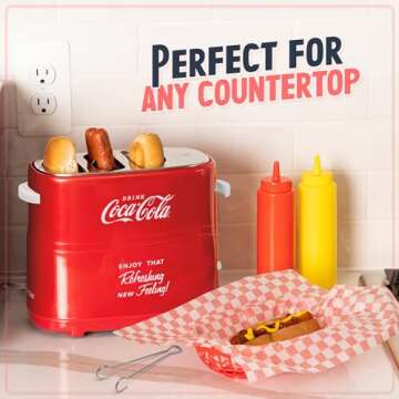 Nostalgia Coca-Cola Hot Dog Toaster for Perfect BBQs