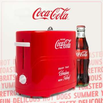 Nostalgia Coca-Cola Hot Dog Toaster for Perfect BBQs