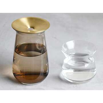 KINTO 20334 Flower Vase Luna Base 80x130mm Brown