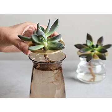 KINTO 20334 Flower Vase Luna Base 80x130mm Brown