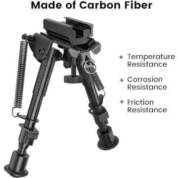 Lightweight Carbon Fiber Bipod for Precision Shooting