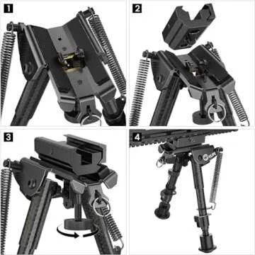 Lightweight Carbon Fiber Bipod for Precision Shooting