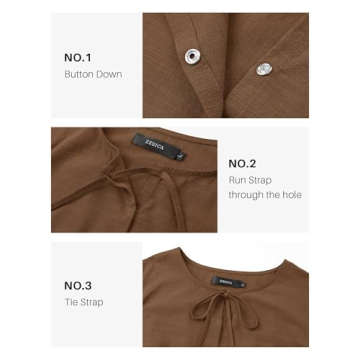 ZESICA Women's Puff Sleeve Mini Dress - Trendy & Elegant