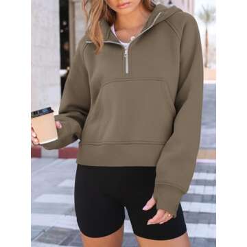 AUTOMET Womens Hoodies Half Zip Sweatshirts Fleece Jackets Tops Oversized Pullover Fall Outfits 2025...