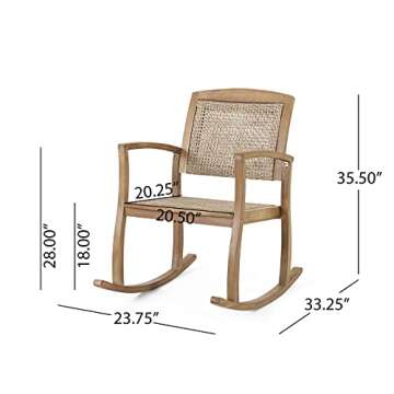 Christopher Knight Home Welby Rocking Chair for Rustic Comfort