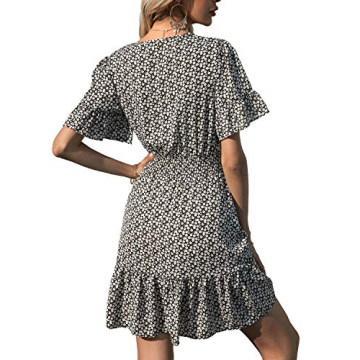 Boho Dress for Women - Summer Floral Mini Dress