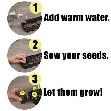 Ferry Morse Jiffy Seed Starting Windowsill Greenhouse with 10 Biodegradable 42mm Peat Pellets (5 Pack)