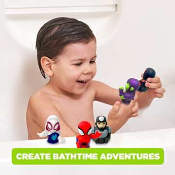 Spidey & His Amazing Friends 5 Piece Finger Puppet Set - Party Favors, Educational, Bath Toys, Floating Pool Toys, Beach Toys, Finger Toys, Playtime