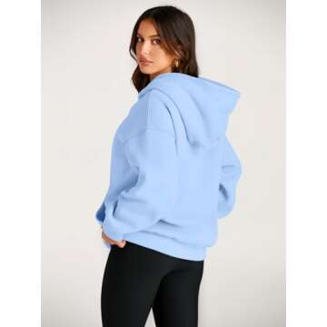 Trendy Queen Women's Oversized Hoodie - Cozy Fleece Top