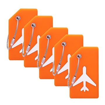 Vibrant Silicone Luggage Tags Set for Easy Identification