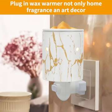 nawaza Pluggable Wax Melt Warmer for Scented Wax,Ceramic Plug in Wax Warmer,Electric Cube Melter for...