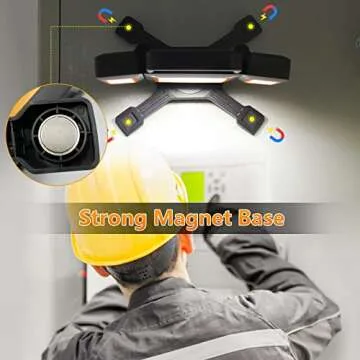 Tresda 30W Rechargeable Work Light, 3000 Lumen Magnetic Work Light Battery Powered, Waterproof Portable Cordless Job Site Lighting for Construction Site, Workshop, Garage, Camping, and Car Repairing