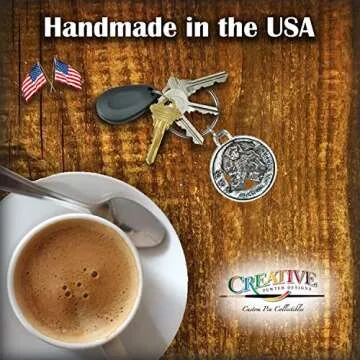 Australian Shepherd Dog Head Keychain - Pewter Gift