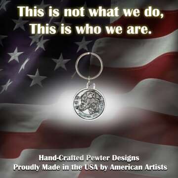 Australian Shepherd Dog Head Keychain - Pewter Gift