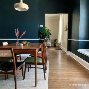 BACKDROP | Premium Exterior Paint | Semi-Gloss Finish for Outdoor Trim & Doors | Self-Priming, Low VOC, Green Wise Certified | SURF CAMP - Dark Blue With Green Undertones | 0.5 Gallon