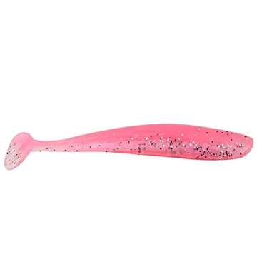 20 Pcs Fishing Soft Lure 7.5cm/2g Plastic T Tail Bait Artificial Worm Swimbait for Bass Trout Walleye Fishing Accessory(Pink)