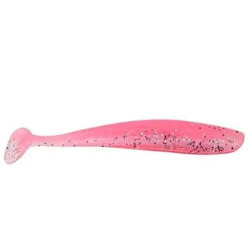 20 Pcs Fishing Soft Lure 7.5cm/2g Plastic T Tail Bait Artificial Worm Swimbait for Bass Trout Walleye Fishing Accessory(Pink)