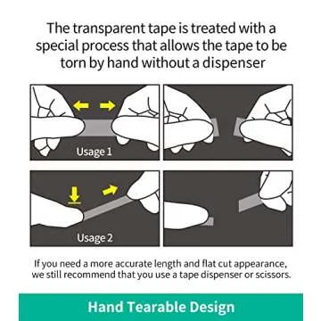 GIBIBU 6 Rolls Transparent Tape Refills, Clear Tape Dispenser Refill Rolls, Glossy Gift Wrap Tapes for Office, School, Home, 3/4 x 1000 Inches