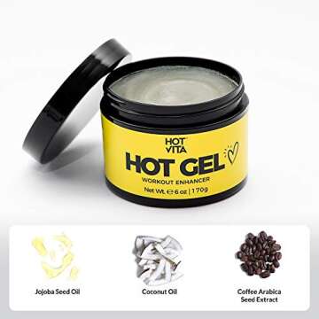 Hot Vita Hot Gel – Sweat Cream Workout Enhancer Belly Slimming Gel (6 oz)