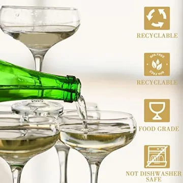 Zopeal 50 Pcs Unbreakable Champagne Glasses for Parties