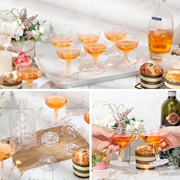 Zopeal 50 Pcs Unbreakable Champagne Glasses for Parties