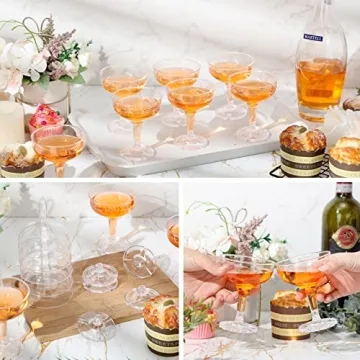 Zopeal 50 Pcs Unbreakable Champagne Glasses for Parties