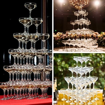 Zopeal 50 Pcs Unbreakable Champagne Glasses for Parties