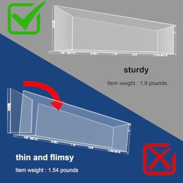 Durmmur Clear Shower Shelves - Easy Install Acrylic Storage