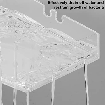 Durmmur Clear Shower Shelves - Easy Install Acrylic Storage