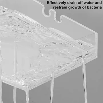 Durmmur Clear Shower Shelves - Easy Install Acrylic Storage