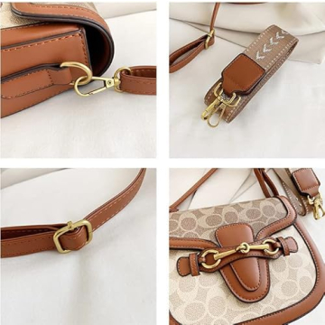 Stylish Women Small Crossbody Bag with Golden Buckle