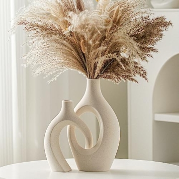 Lvases Snuggle Hollow Ceramic Vase Set for Home Decor