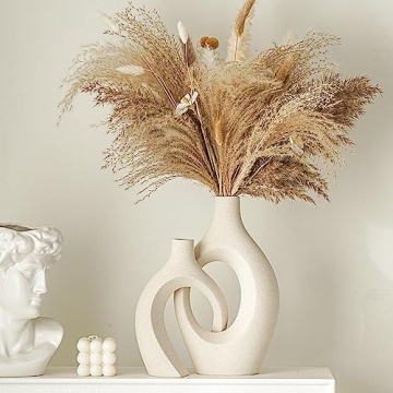 Lvases Snuggle Hollow Ceramic Vase Set for Home Decor