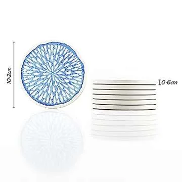AD Set of 6 Decorative Absorbent Coasters for Drinks