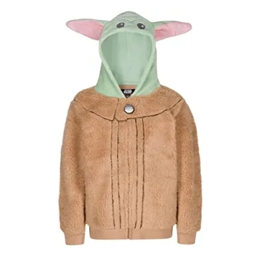 Star Wars Mandalorian Girls Baby Yoda Hoodie - The Child Zip Up Sweatshirt for Girls and Teens Ages ...