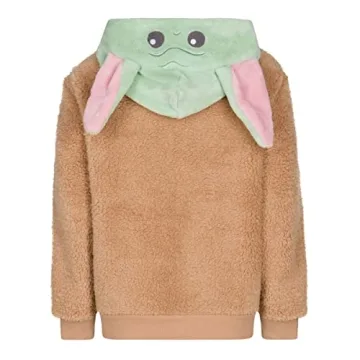 Star Wars Baby Yoda Hoodie for Girls Ages 4-16 - Tan