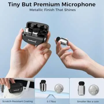 ZealSound Mini Wireless Lavalier Mic for iPhone iPad Android