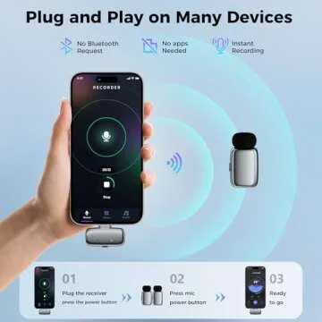 ZealSound Mini Wireless Lavalier Mic for iPhone iPad Android