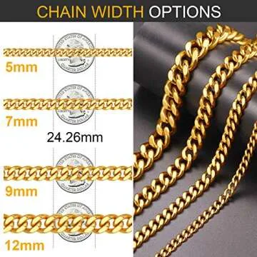 Stylish Gold Chain Necklaces for Men in Stainless Steel