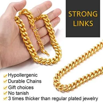Stylish Gold Chain Necklaces for Men in Stainless Steel