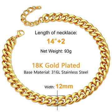 Stylish Gold Chain Necklaces for Men in Stainless Steel