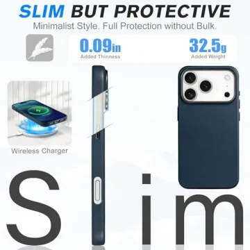 SHIELDON Leather iPhone 17 Pro Case with MagSafe Compatibility