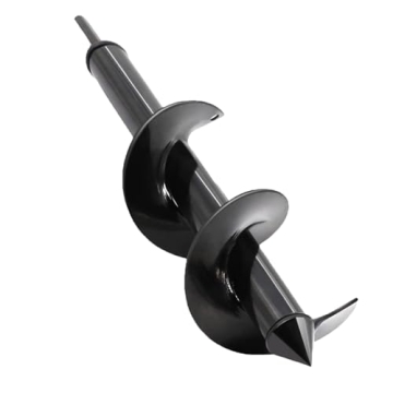 SYITCUN Auger Drill Bit for Planting - 4"X12" Heavy-Duty Garden Auger Spiral Drill Bit - Bulb Plante...