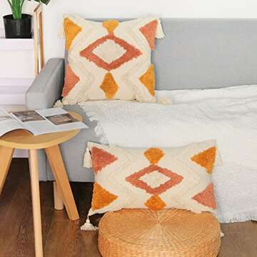 Merrycolor Boho Lumbar 12x20 Throw Pillow Cover