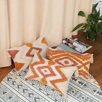 Merrycolor Boho Lumbar 12x20 Throw Pillow Cover