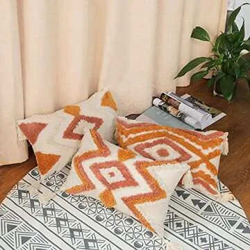 Merrycolor Boho Lumbar 12x20 Throw Pillow Cover